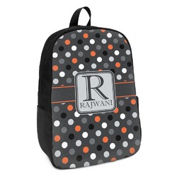Gray Dots Kids Backpack (Personalized)