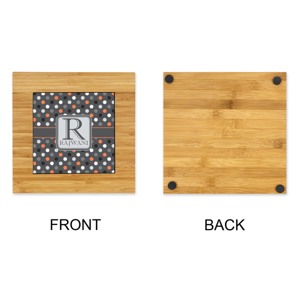 Gray Dots Bamboo Trivet with 6" Tile - APPROVAL