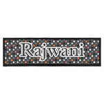 Gray Dots Bar Mat (Personalized)