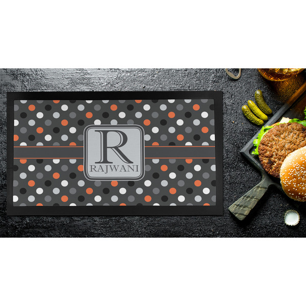 Gray Dots Bar Mat - Small - LIFESTYLE