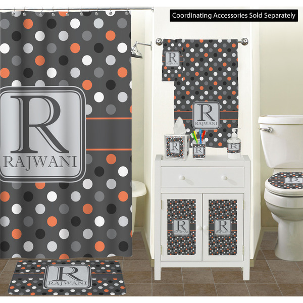 Gray Dots Bathroom Scene