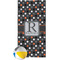 Gray Dots Beach Towel (Personalized)