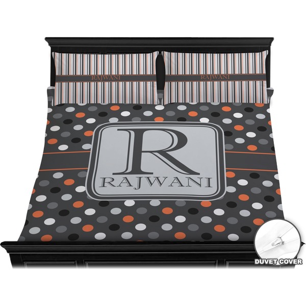 Gray Dots Bedding Set (King) - Duvet