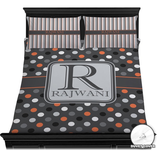 Gray Dots Bedding Set (Queen) - Duvet