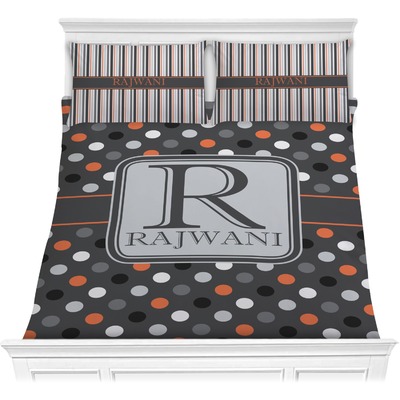 Gray Dots Comforters (Personalized)