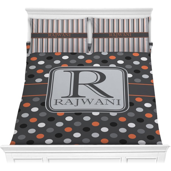 Custom Gray Dots Comforters (Personalized)