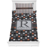 Gray Dots Comforter Set - Twin (Personalized)