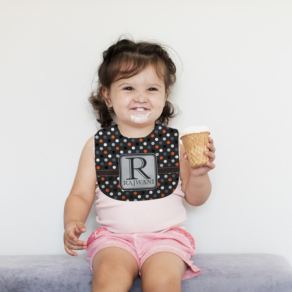 Gray Dots Bib Lifestyle Girl