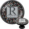 Gray Dots Cabinet Knob (Black) (Personalized)