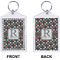 Gray Dots Bling Keychain (Front + Back)