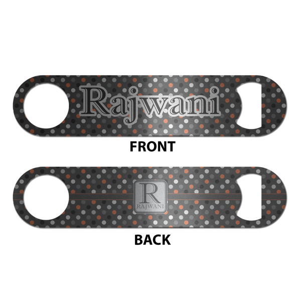 Gray Dots Bottle Opener - Front & Back