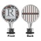 Gray Dots Bottle Stopper - Front and Back