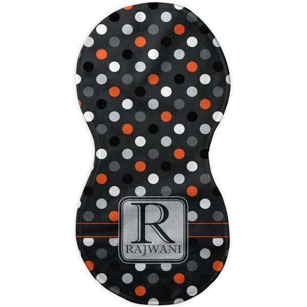 Gray Dots Burp Peanut Shaped Flat