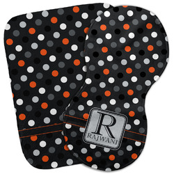Gray Dots Burp Cloth (Personalized)