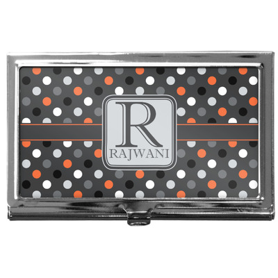 Gray Dots Business Card Case
