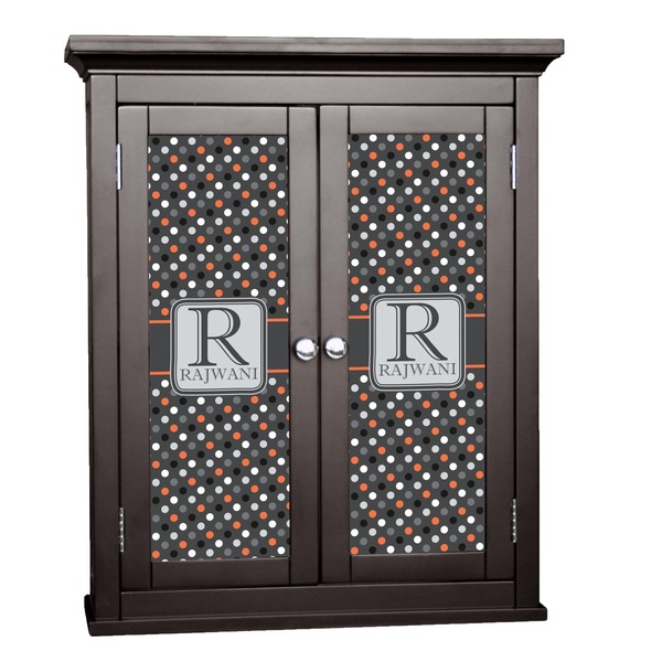 Custom Gray Dots Cabinet Decal - XLarge (Personalized)
