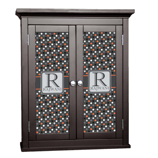 Custom Gray Dots Cabinet Decal - Medium (Personalized)