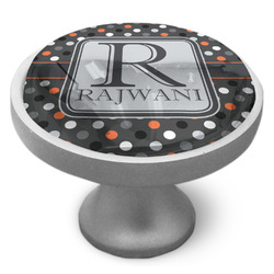 Gray Dots Cabinet Knob (Personalized)
