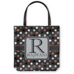 Gray Dots Canvas Tote Bag - Small - 13"x13" (Personalized)