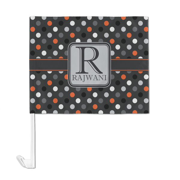 Gray Dots Car Flag - Large - FRONT