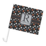 Gray Dots Car Flag (Personalized)