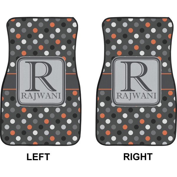 Gray Dots Car Mat Front - Approval