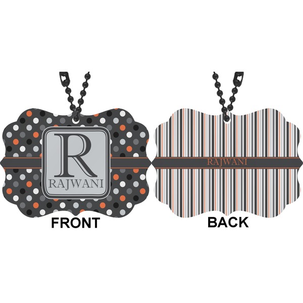 Gray Dots Car Ornament (Approval)