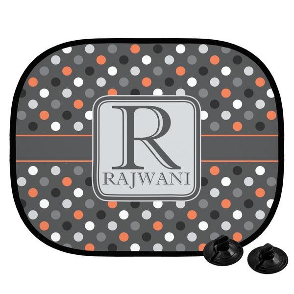 Custom Gray Dots Car Side Window Sun Shade (Personalized)