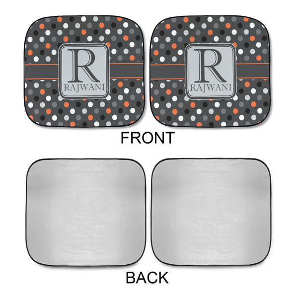 Gray Dots Car Sun Shades - APPROVAL