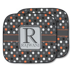 Gray Dots Car Sun Shade - Two Piece (Personalized)