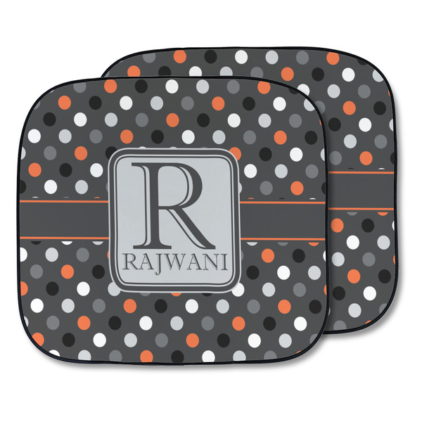 Custom Gray Dots Car Sun Shade - Two Piece (Personalized)