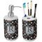 Gray Dots Ceramic Bathroom Accessories Set (Personalized)