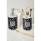 Gray Dots Ceramic Bathroom Accessories - LIFESTYLE (toothbrush holder & soap dispenser)