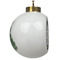 Gray Dots Ceramic Christmas Ornament - Xmas Tree (Side View)