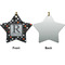 Gray Dots Ceramic Flat Ornament - Star Front & Back (APPROVAL)