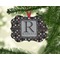 Gray Dots Christmas Ornament (On Tree)