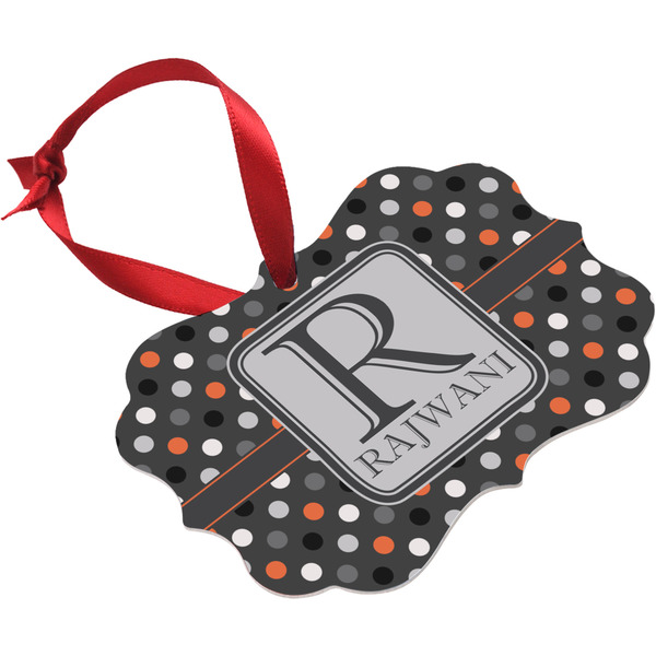 Gray Dots Christmas Ornament