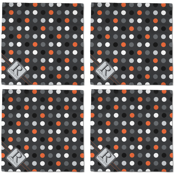 Gray Dots Cloth Napkins - Personalized Dinner (APPROVAL) Set of 4