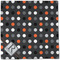 Gray Dots Cloth Napkins - Personalized Dinner (Full Open)