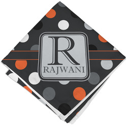 Gray Dots Cloth Napkin w/ Name and Initial