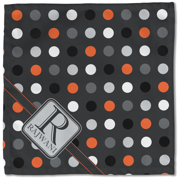 Gray Dots Cloth Napkins - Personalized Lunch (Single Full Open)