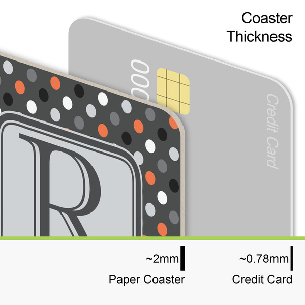 Gray Dots Coaster Thickness