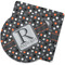 Gray Dots Rubber Backed Coaster (Personalized)