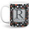 Gray Dots 11 Oz Coffee Mug - White (Personalized)