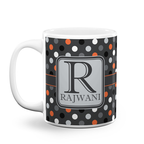 Custom Gray Dots Coffee Mug (Personalized)