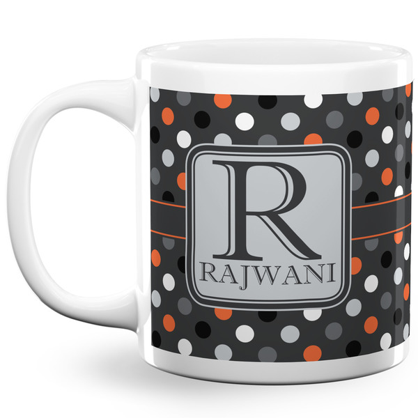 Gray Dots Coffee Mug - 20 oz - White