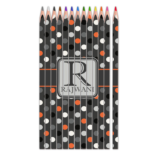 Custom Gray Dots Colored Pencils (Personalized)
