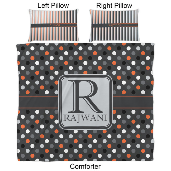 Gray Dots Comforter Set - King - Approval