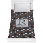 Gray Dots Comforter - Twin (Personalized)