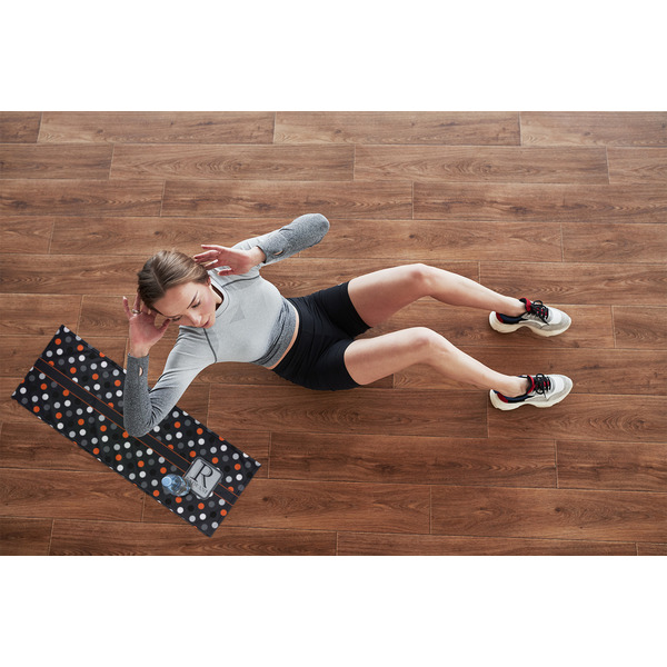 Gray Dots Cooling Towel- Lifestyle